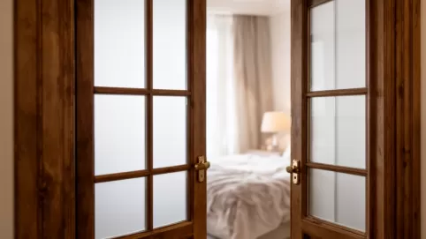 Czym zasłonić szyby w drzwiach pokojowych