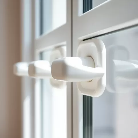 Klamki do okien z zabezpieczeniem dla dzieci